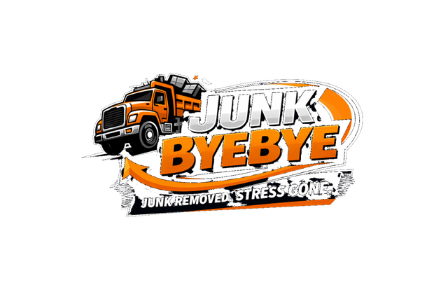 Junk ByeBye logo. Junk Removed. Stress Gone.